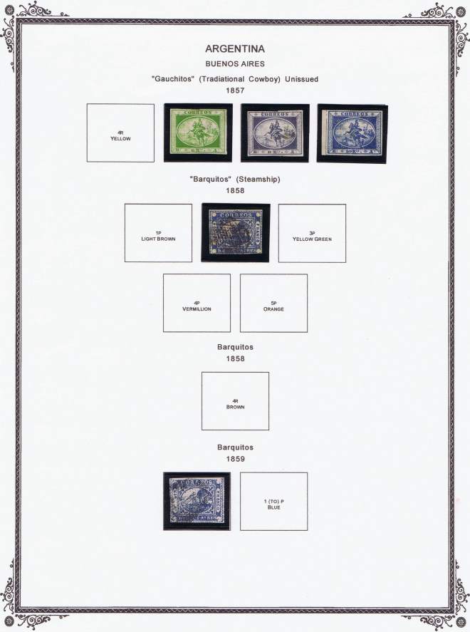 Buenos Aires 1857-1859 Barquitos